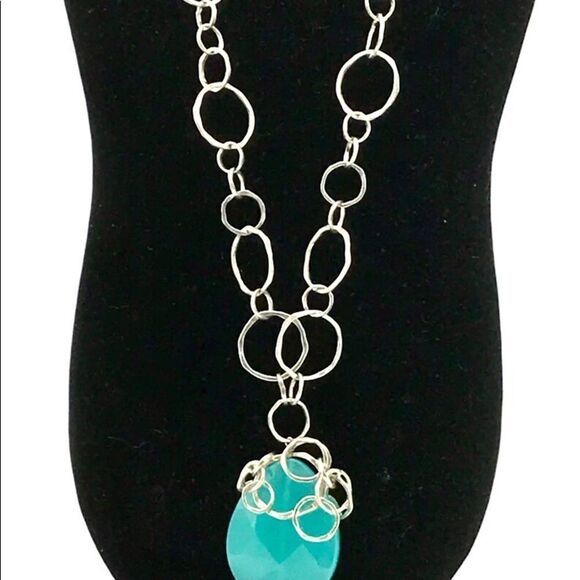 Lia Sophia NWT Shore Line Necklace Turquoise - Picture 8 of 9